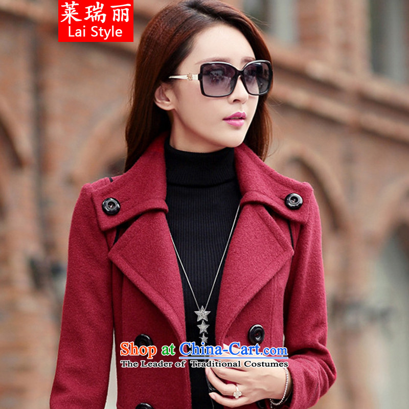 Gloria Ruili 2015 autumn and winter new Korean girl in Sau San long coats jacket girls gross? 1191 wine red M'Ruili , , , shopping on the Internet