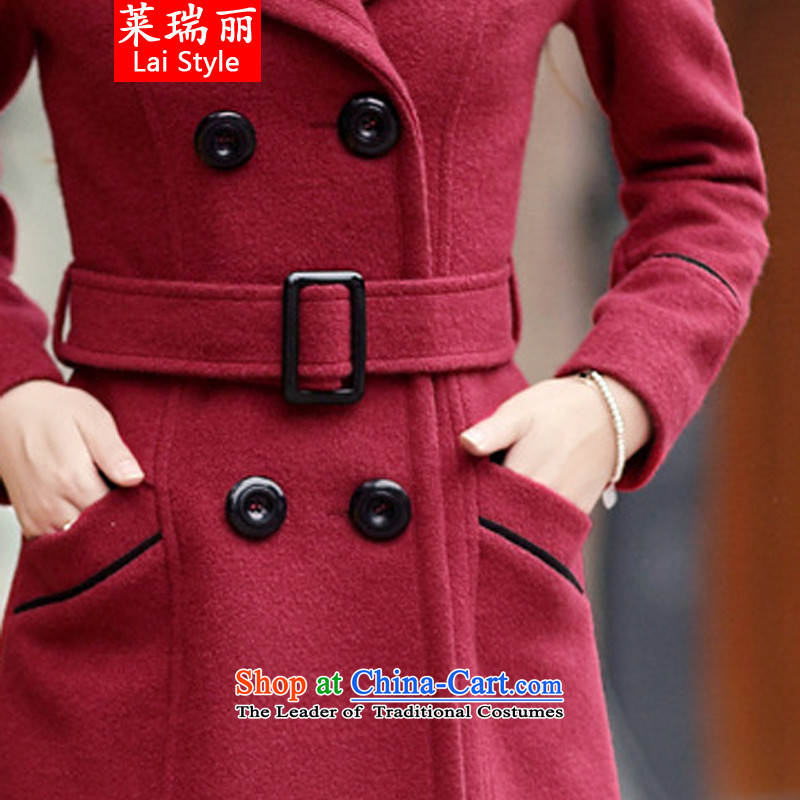 Gloria Ruili 2015 autumn and winter new Korean girl in Sau San long coats jacket girls gross? 1191 wine red M'Ruili , , , shopping on the Internet