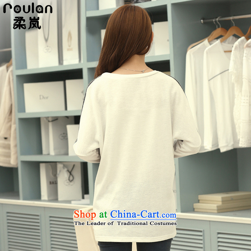 Sophie sponsors to xl thick MM2015 autumn and winter for women new Korean relaxd casual stitching knocked color T-shirt female 1714 XL, Sophie sponsors (gray) has been pressed on ROULAN Shopping