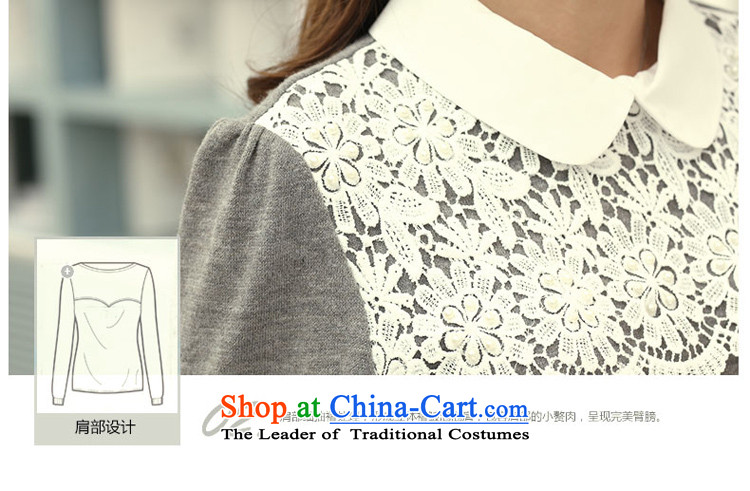 Sophie sponsors to intensify code MM2015 thick fall for women new Korean lady engraving chain link fence nails PEARL COTTON T-shirt women 1720 gray 5XL picture, prices, brand platters! The elections are supplied in the national character of distribution, so action, buy now enjoy more preferential! As soon as possible.