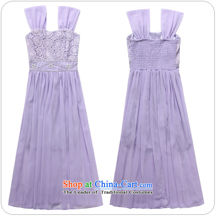 Package women accepted dresses xl new dress skirt Fashion elegant luxury pure color chiffon long skirt wide shoulder strap lifting strap around your waist skirt bridesmaid annual small dress purple XXL 140-160 characters around 922.747 picture, prices, brand platters! The elections are supplied in the national character of distribution, so action, buy now enjoy more preferential! As soon as possible.