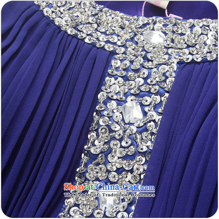 Xl Kumabito Women 2015 mm thick new Western wind round-neck collar to manually staple large bright pearl drill chiffon banquet gown dresses purple will seriously pictures, prices of 90-120, brand platters! The elections are supplied in the national character of distribution, so action, buy now enjoy more preferential! As soon as possible.