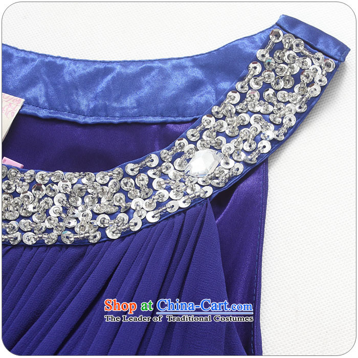 Xl Kumabito Women 2015 mm thick new Western wind round-neck collar to manually staple large bright pearl drill chiffon banquet gown dresses purple will seriously pictures, prices of 90-120, brand platters! The elections are supplied in the national character of distribution, so action, buy now enjoy more preferential! As soon as possible.