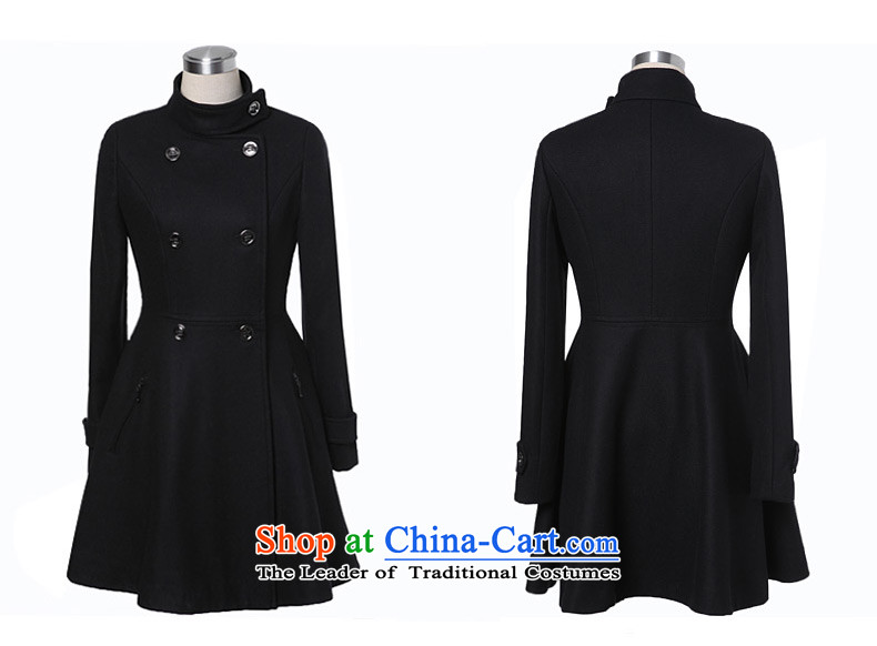 Zk Western women 2015 Autumn new boxed-semi-high collar thin hair? Graphics Sau San coats that long hair? jacket a wool coat black M picture, prices, brand platters! The elections are supplied in the national character of distribution, so action, buy now enjoy more preferential! As soon as possible.