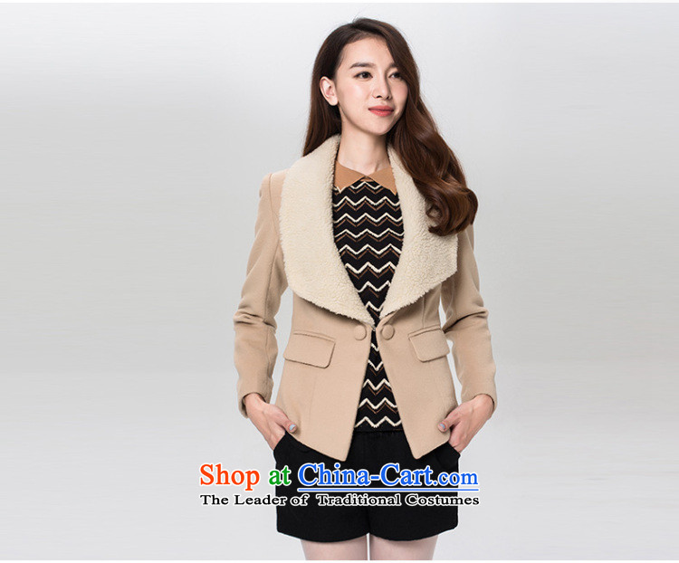 3 color for winter comfortable two kits handsome lapel of large graphics thin hair so Sau San short coats female beige M/160/84a picture, prices, brand platters! The elections are supplied in the national character of distribution, so action, buy now enjoy more preferential! As soon as possible.