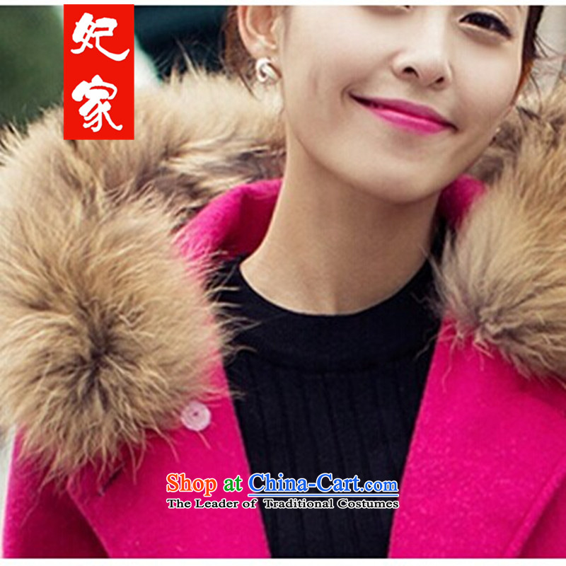 The autumn and winter Princess Furniture new gross? coats that long loose cloak jacket ultra-Nagymaros collar double-a wool coat of mail package princess furniture, red , , , shopping on the Internet