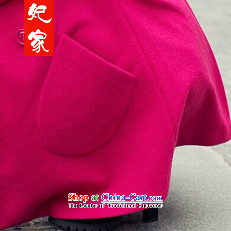 The autumn and winter Princess Furniture new gross? coats that long loose cloak jacket ultra-Nagymaros collar double-a wool coat of mail package princess furniture, red , , , shopping on the Internet