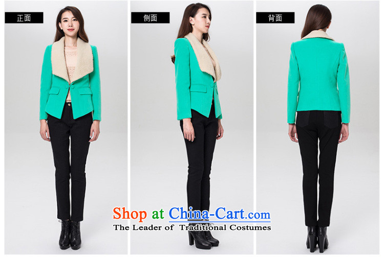 3 color for winter comfortable two kits handsome lapel of large and sophisticated graphics Short thin coat of Sau San female green M/160/84a picture, prices, brand platters! The elections are supplied in the national character of distribution, so action, buy now enjoy more preferential! As soon as possible.
