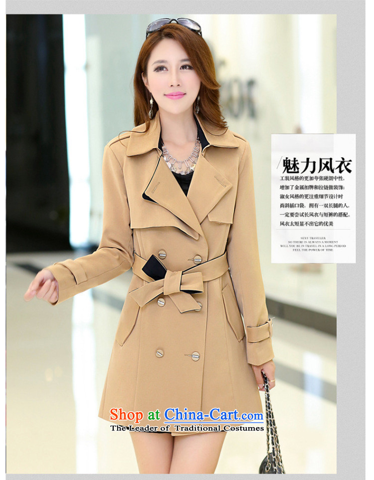 Morning to 2015 autumn and winter new Korean to xl windbreaker coats in Europe and the double-long video thin temperament women Sau San Wind Jacket 4XL( orange recommendations 160-175 catties) Picture, prices, brand platters! The elections are supplied in the national character of distribution, so action, buy now enjoy more preferential! As soon as possible.