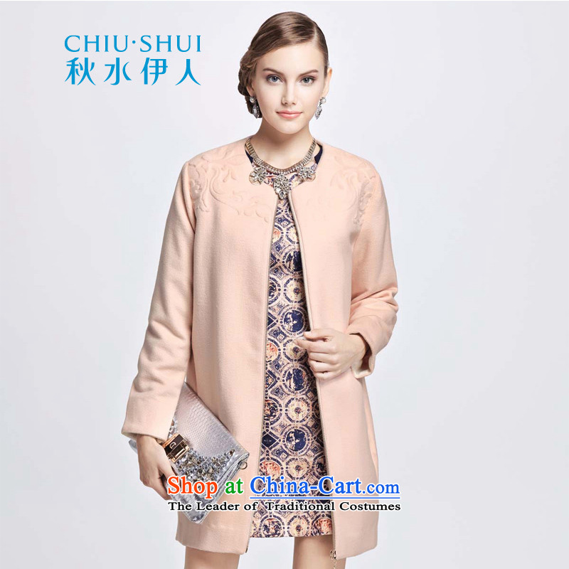 Chaplain who in the auricle relaxd long long-sleeved jacket coat?1341E122065 gross???165_L Pink