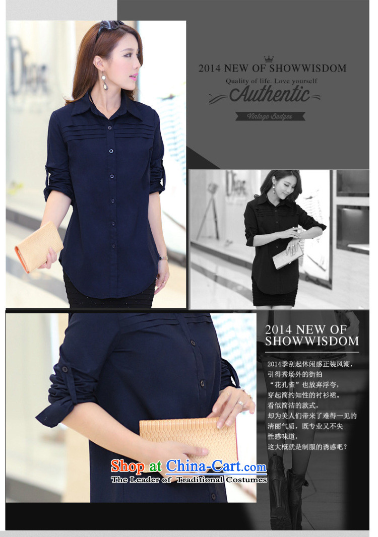 Morning spring 2015 to the new version to Korea to increase women's code in mm thick long relaxd casual extra-long sleeved shirt with white long-sleeved shirt for 161-180 4XL catty picture, prices, brand platters! The elections are supplied in the national character of distribution, so action, buy now enjoy more preferential! As soon as possible.