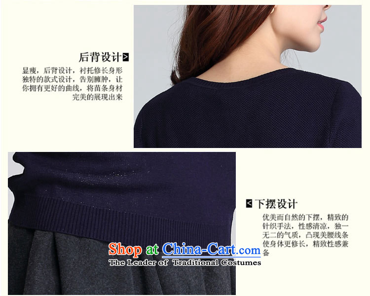 The package of ladies' knitted shirts mail Korean college wind lady to long-sleeved sweater xl swan stamp forming the T-shirt shirt leisure lady video thin dark blue T-shirt 3XL approximately 160-175 catty picture, prices, brand platters! The elections are supplied in the national character of distribution, so action, buy now enjoy more preferential! As soon as possible.