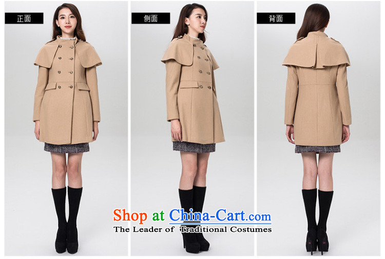 Classic three color for winter handsome cloak the classic design, double-retro in England long coat female light coffee M/160/84a picture, prices, brand platters! The elections are supplied in the national character of distribution, so action, buy now enjoy more preferential! As soon as possible.