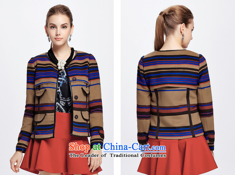 Chaplain who female Stylish retro plane collision-STRIPE OL wind short coats 1342S120041 brown beige 170/XL picture, prices, brand platters! The elections are supplied in the national character of distribution, so action, buy now enjoy more preferential! As soon as possible.