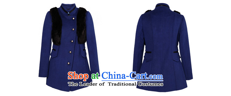 Chaplain who winter clothing new stylish fluff Kampala shoulder stitching decorated coats 1342C121211 gross? blue 165/L picture, prices, brand platters! The elections are supplied in the national character of distribution, so action, buy now enjoy more preferential! As soon as possible.