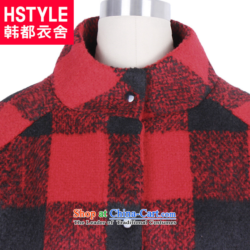 Long-sleeved loose grating gross red jacket , Korea will have Yi (HSTYLE) , , , shopping on the Internet