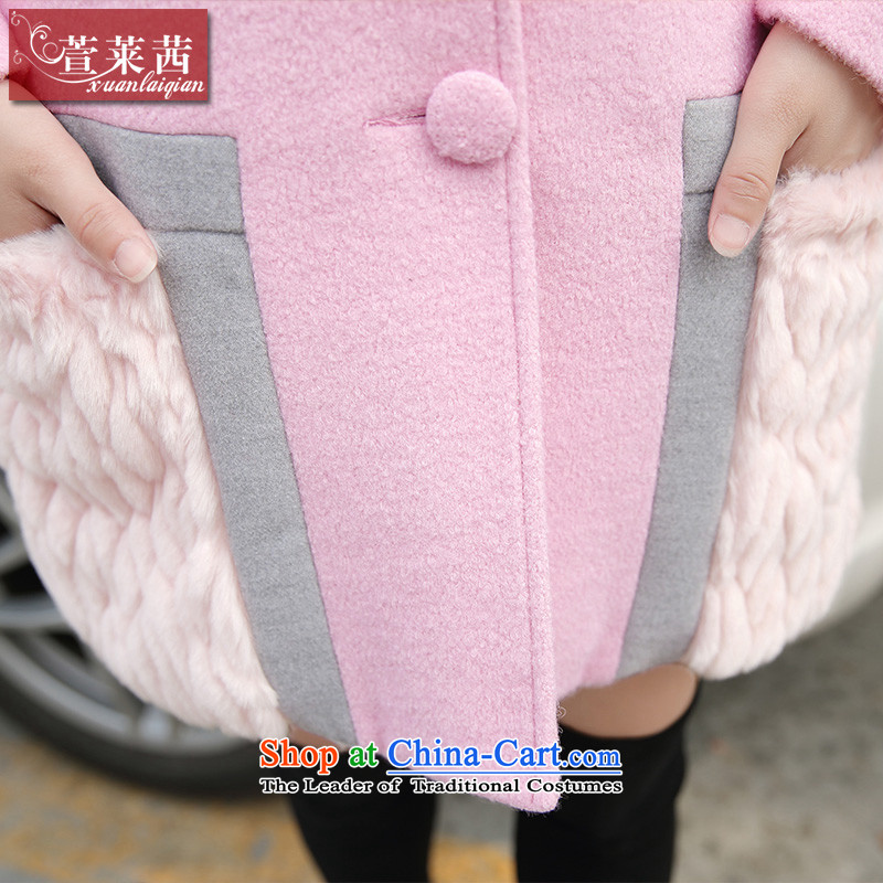 Xuan, Mrs Ure 2015 Fall/Winter Collections in the long hair for gross?   England Stylish coat single row detained female pink XXL, Xuan, Lucy (xuanlaiqian) , , , shopping on the Internet