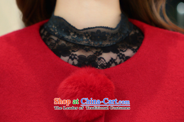 The world of Kam Yuet 2015 autumn and winter load new women's sweet gentlewoman temperament Korean thin 7 Graphics Sau San Cuff pocket short of lovely washable wool a large red jacket L picture, prices, brand platters! The elections are supplied in the national character of distribution, so action, buy now enjoy more preferential! As soon as possible.