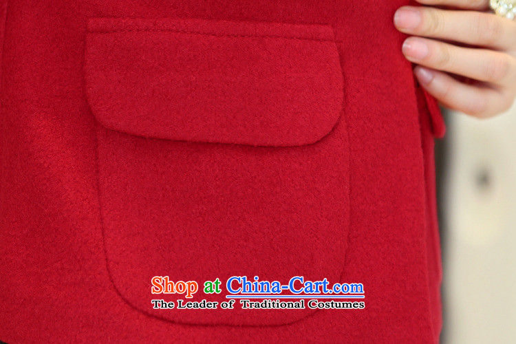 The world of Kam Yuet 2015 autumn and winter load new women's sweet gentlewoman temperament Korean thin 7 Graphics Sau San Cuff pocket short of lovely washable wool a large red jacket L picture, prices, brand platters! The elections are supplied in the national character of distribution, so action, buy now enjoy more preferential! As soon as possible.