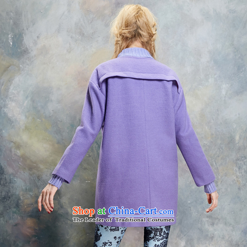 The pockets of witch humor STORM 2015 spring outfits pockets round-neck collar gross? coats 1432127 Plum Purple M witch pocket shopping on the Internet has been pressed.