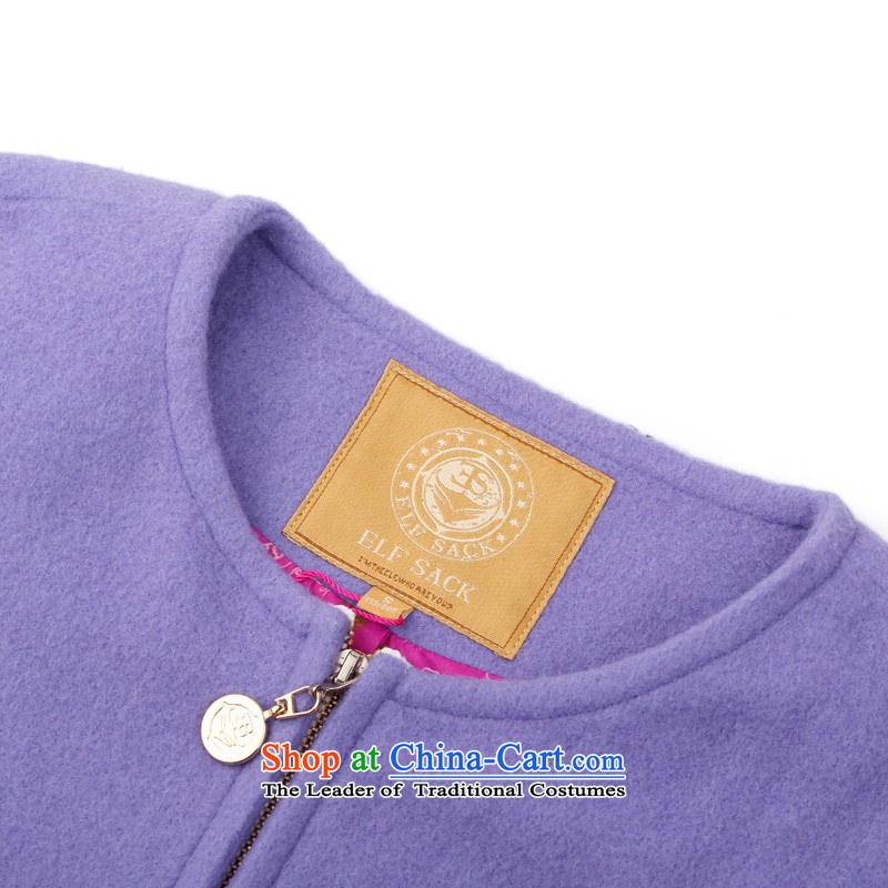 The pockets of witch humor STORM 2015 spring outfits pockets round-neck collar gross? coats 1432127 Plum Purple M witch pocket shopping on the Internet has been pressed.