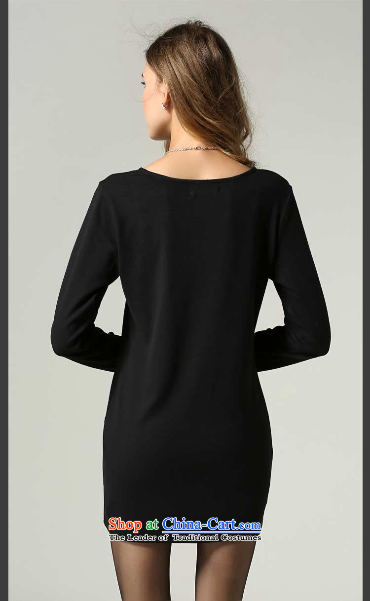 The Ni dream new) Autumn 2015 Europe to increase women's code thick mm temperament minimalist Foutune of long-sleeved dresses s205 Black XL Photo, prices, brand platters! The elections are supplied in the national character of distribution, so action, buy now enjoy more preferential! As soon as possible.