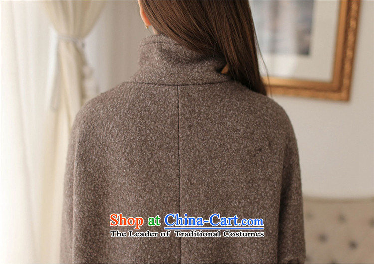 The Constitution of 2015 autumn and winter feathers new Korean jacket coat girl in gross? long loose lapel windbreaker gross? female MN12 picture color jacket M picture, prices, brand platters! The elections are supplied in the national character of distribution, so action, buy now enjoy more preferential! As soon as possible.