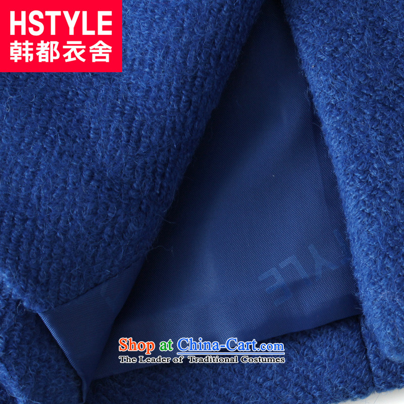 Pure color graphics thin hair? Korea has L, blue jacket coat (HSTYLE) , , , shopping on the Internet