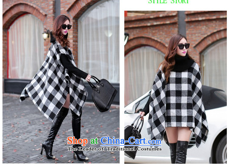 Cayman commercial silk ceremony? coats female Europe gross stylish black-and-white checkered stitching knitting temperament cloak frock coat female picture color code picture, prices, brand platters! The elections are supplied in the national character of distribution, so action, buy now enjoy more preferential! As soon as possible.