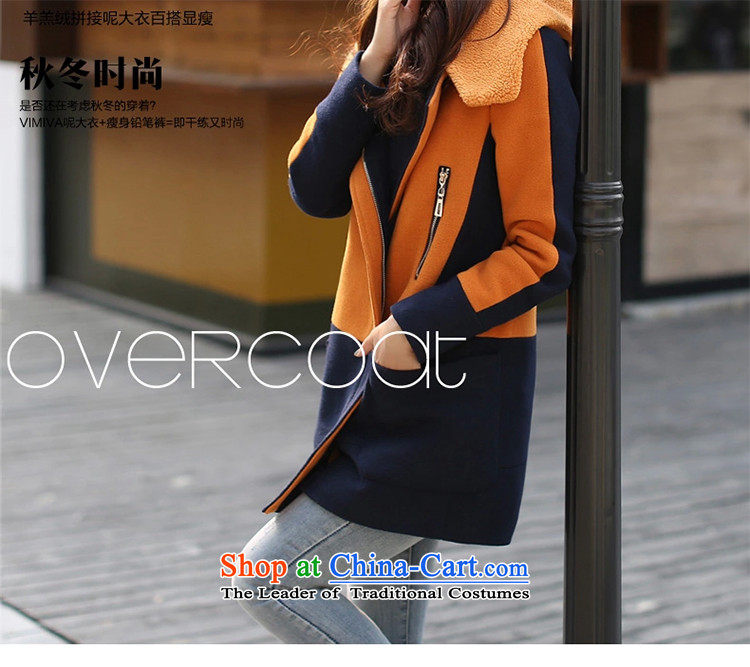 New Spring and Autumn A7A2015 gross jacket version won? long for women Lamb Wool coat female jacket? orange M code picture, prices, brand platters! The elections are supplied in the national character of distribution, so action, buy now enjoy more preferential! As soon as possible.