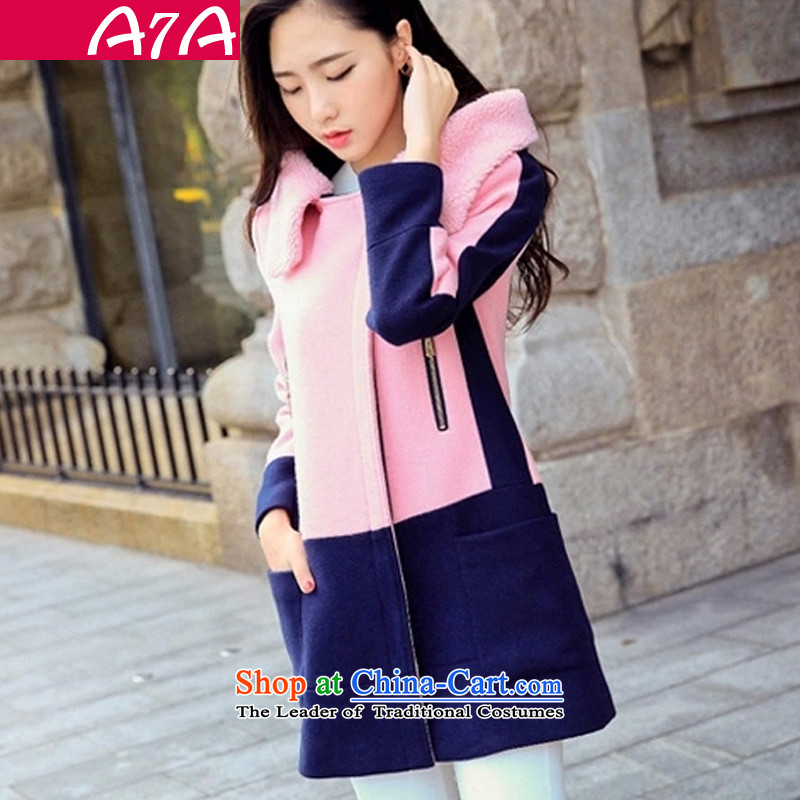 New Spring and Autumn A7A2015 gross jacket version won? long for women Lamb Wool coat female jacket? orange M code ,A7A,,, shopping on the Internet