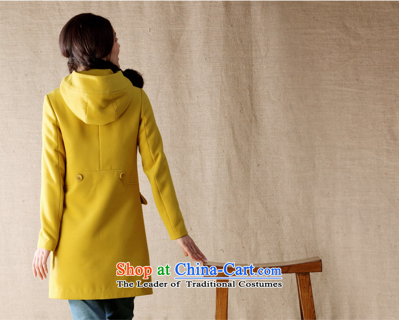 Athena Chu gross? jacket Cayman female autumn and winter coats a 2014 gross jacket coat? female yellow L picture, prices, brand platters! The elections are supplied in the national character of distribution, so action, buy now enjoy more preferential! As soon as possible.