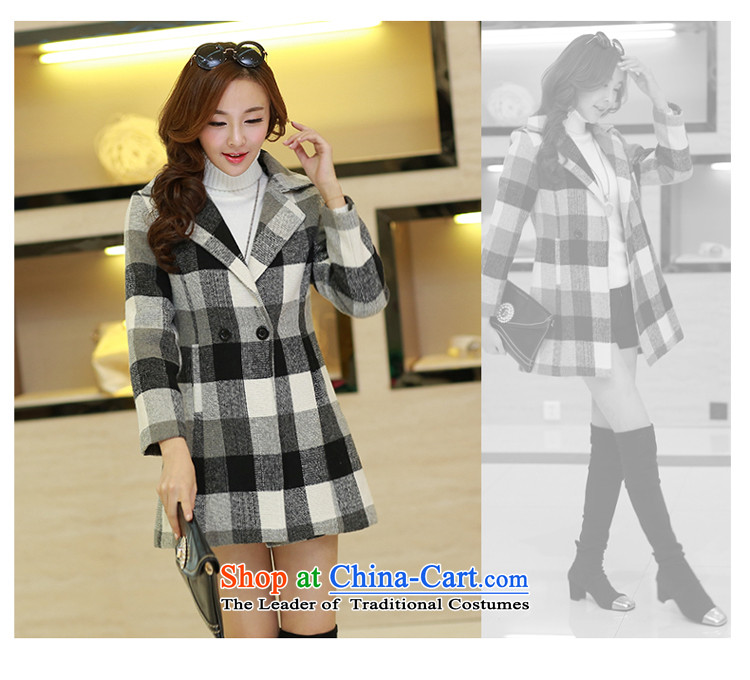 Szili Clinton xl women 2015 autumn and winter new mm thick Korean version of Sau San Mao jacket a wool coat 200 catties children jacket, black-and-white picture, prices, L brand platters! The elections are supplied in the national character of distribution, so action, buy now enjoy more preferential! As soon as possible.