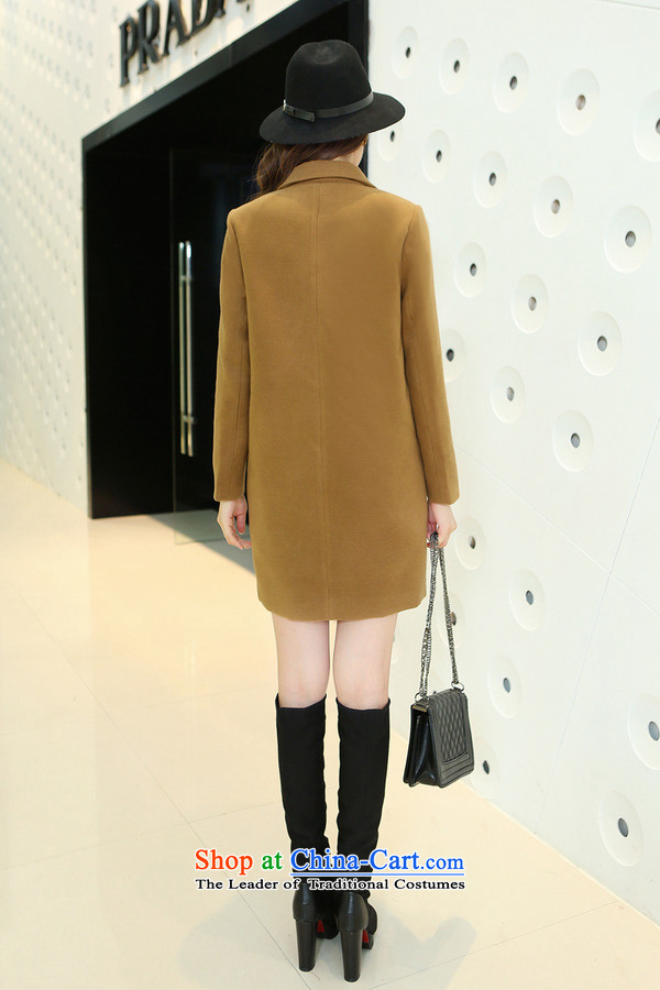 The world of Kam Yuet autumn and winter, Sau San long in thin graphics with stars temperament is elegant and modern handsome maximum version han bum gross a wool coat wind jacket khaki M picture, prices, brand platters! The elections are supplied in the national character of distribution, so action, buy now enjoy more preferential! As soon as possible.