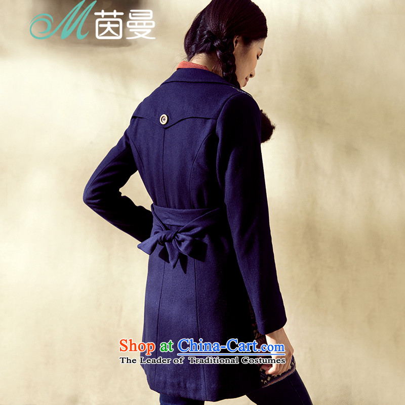 Athena Chu Cayman 2014 winter clothing new color plane collision national jacquard splice belt thin coat elections? graphics 8443200205- Sapphire Blue , L, Yan deep Cayman (INMAN, DIRECTOR) , , , shopping on the Internet