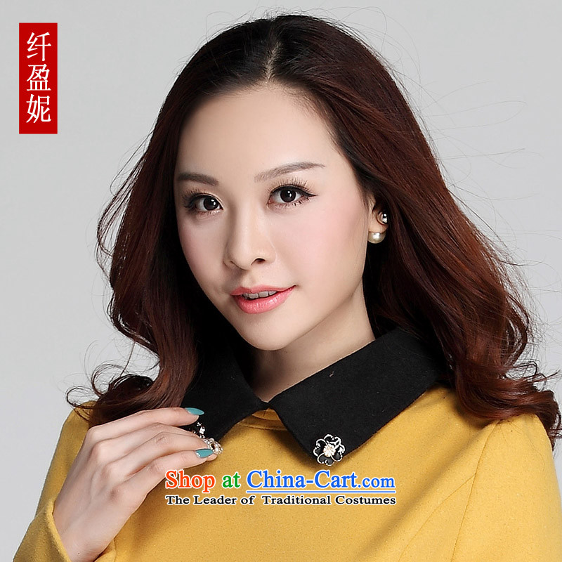 C.o.d. Package Mail thick mm xl dresses 2015 Fall/Winter Collections of the new Korean lapel stitching long-sleeved gross skirt commuting? forming the OL skirt orange 4XL 180 around 922.747, land is of Yi , , , shopping on the Internet