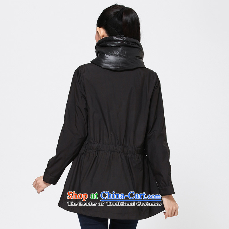 The representative of the water for larger female thick winter 2014 mm Korean cotton coat thin cotton shirts, forming the basis of folder S14DU4209 XXL, carbon black water by (SHUIMIAO) , , , shopping on the Internet