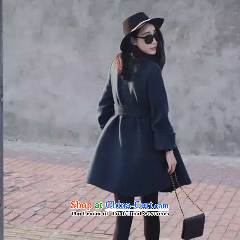 The interpolator palace gross? jacket women 2015 Fall/Winter Collections new Korean version of large numbers of women who are graphics thin foutune tether in long wool a wool coat girl and Color  M PALACE (GONGTINGGEGE Princess Returning Pearl) , , , shop