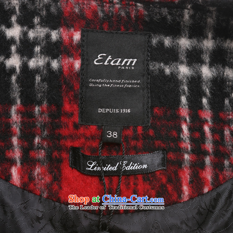 Etam ETAM winter minimalist style ribs 7 cuff coats 14013411400 dark red 160/36/S, Eiger etam,,, shopping on the Internet