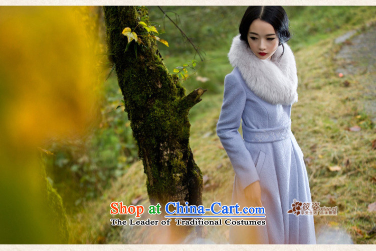 Gigi Lai Siu-Silver Tycoon of autumn and winter nagymaros collar embroidery long large warm light blue jacket? gross M pre-sale 30 days) pictures, prices, brand platters! The elections are supplied in the national character of distribution, so action, buy now enjoy more preferential! As soon as possible.