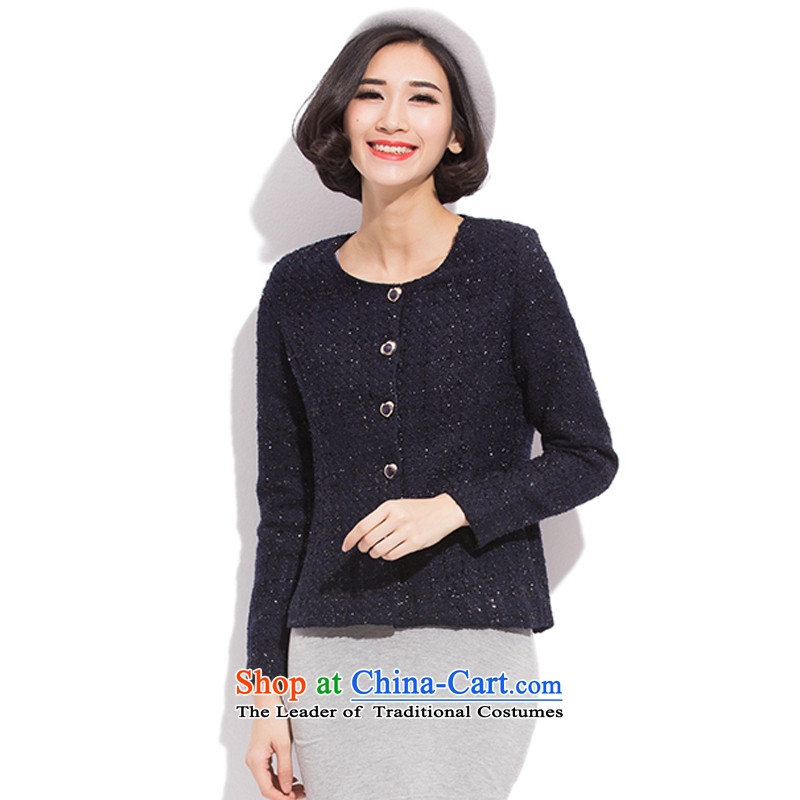The US and intensify the code women 2015 Autumn replacing the new mm thick small business suit female Korean short of Sau San dark blue suit coats 2XL, increase us , , , shopping on the Internet