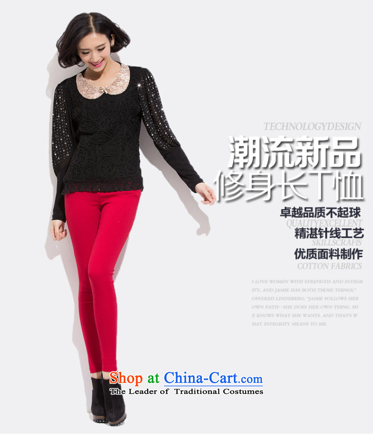 Increase the intensified us thick mm2015 code load new products fall code T-shirts, forming the lace long-sleeved shirt female thin black XL Graphics Sau San Picture, prices, brand platters! The elections are supplied in the national character of distribution, so action, buy now enjoy more preferential! As soon as possible.
