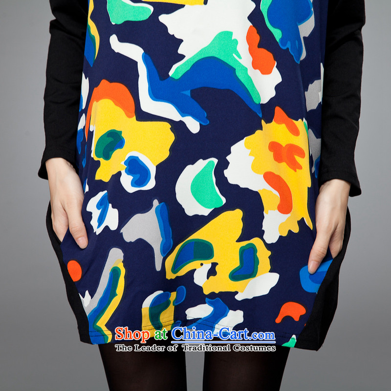 The United States to intensify the xl female thick mm autumn 2015, replacing the new Korean version in digital printing thin long long-sleeved T-shirt suit us intensify.... 2XL, shopping on the Internet