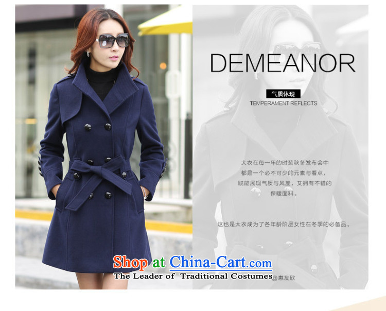 2015 Spring New Korean female jacket? gross han bum in large long thick mm autumn and winter coats blue L gross? Picture, prices, brand platters! The elections are supplied in the national character of distribution, so action, buy now enjoy more preferential! As soon as possible.