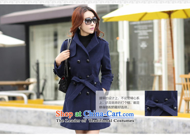 2015 Spring New Korean female jacket? gross han bum in large long thick mm autumn and winter coats blue L gross? Picture, prices, brand platters! The elections are supplied in the national character of distribution, so action, buy now enjoy more preferential! As soon as possible.