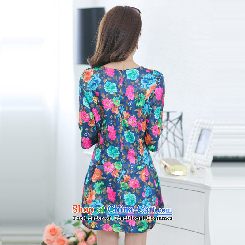 Increase the US Centers for summer 2015 mm larger female thick sister dresses Sau San video thin rose saika 3XL, suit us intensify shopping on the Internet has been pressed.