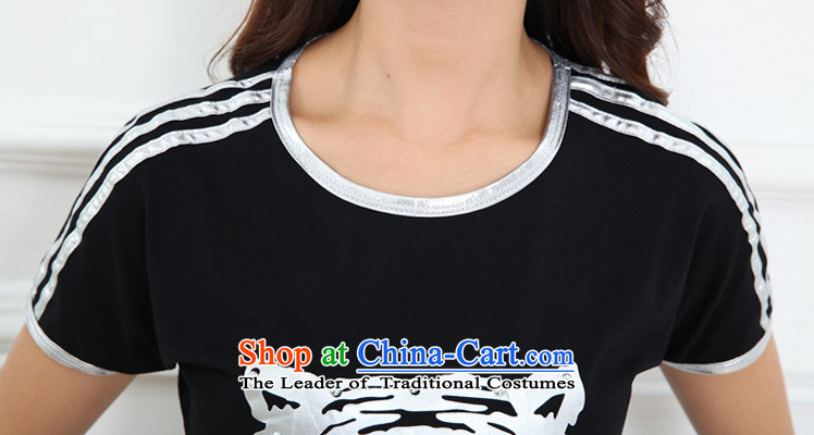 Increase the US Centers for summer 2015 mm to increase women's code version won relaxd thick sister video thin sportswear Black & Silver 5XL picture, prices, brand platters! The elections are supplied in the national character of distribution, so action, buy now enjoy more preferential! As soon as possible.