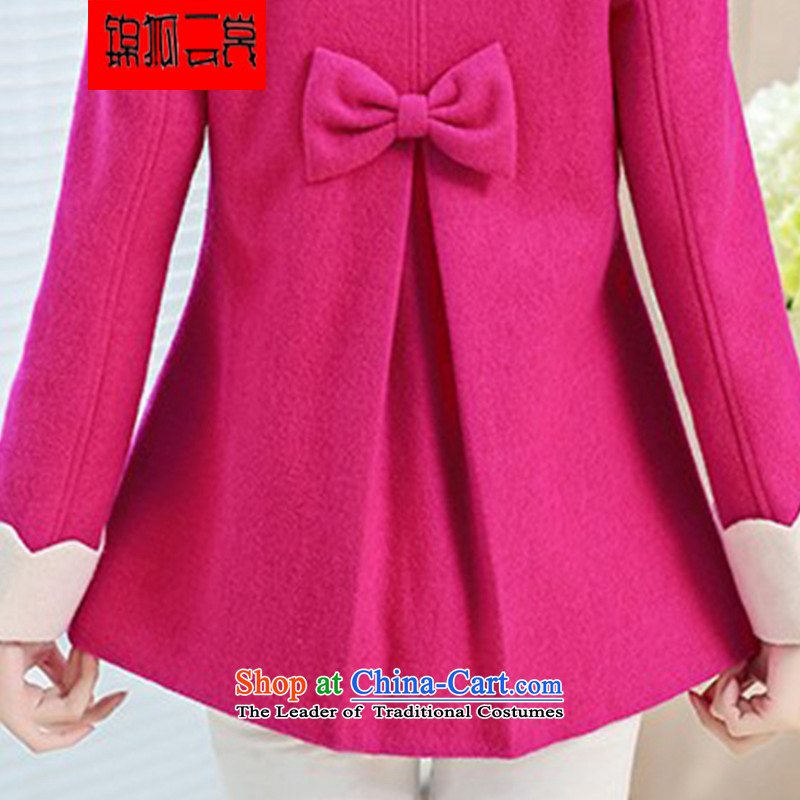 Kam Fox Ella 2014 autumn and winter new a wool coat female Korean jacket short of what gross small canopies NZ19 incense funnels better RED M Kam Fox Ella shopping on the Internet has been pressed.