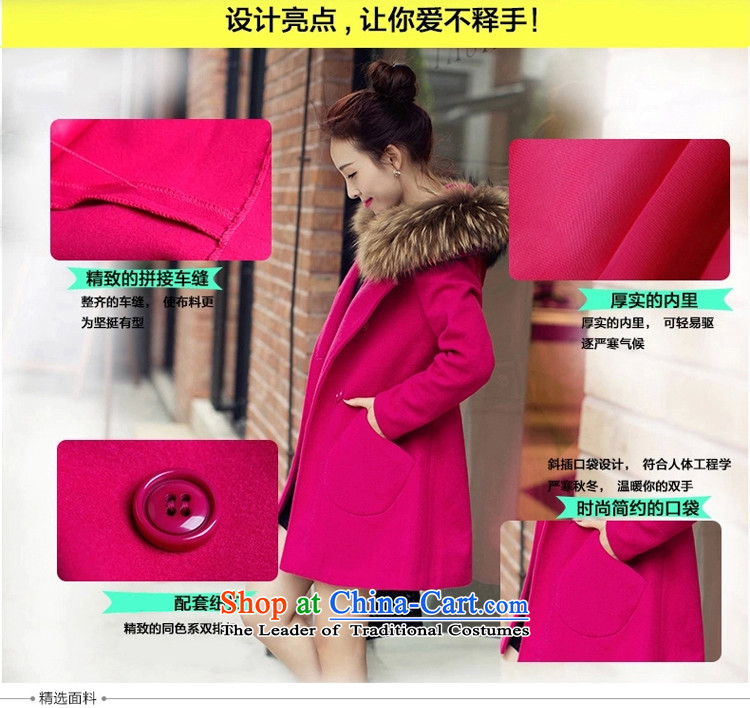 : Ms. Geun-hye? 2015 autumn and winter coats new gross jacket version won? long overcoat for women 1111 Blue M picture, prices, brand platters! The elections are supplied in the national character of distribution, so action, buy now enjoy more preferential! As soon as possible.