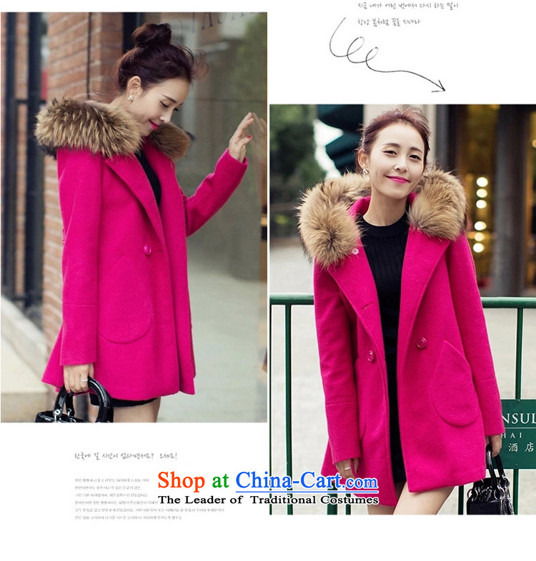 : Ms. Geun-hye? 2015 autumn and winter coats new gross jacket version won? long overcoat for women 1111 Blue M picture, prices, brand platters! The elections are supplied in the national character of distribution, so action, buy now enjoy more preferential! As soon as possible.